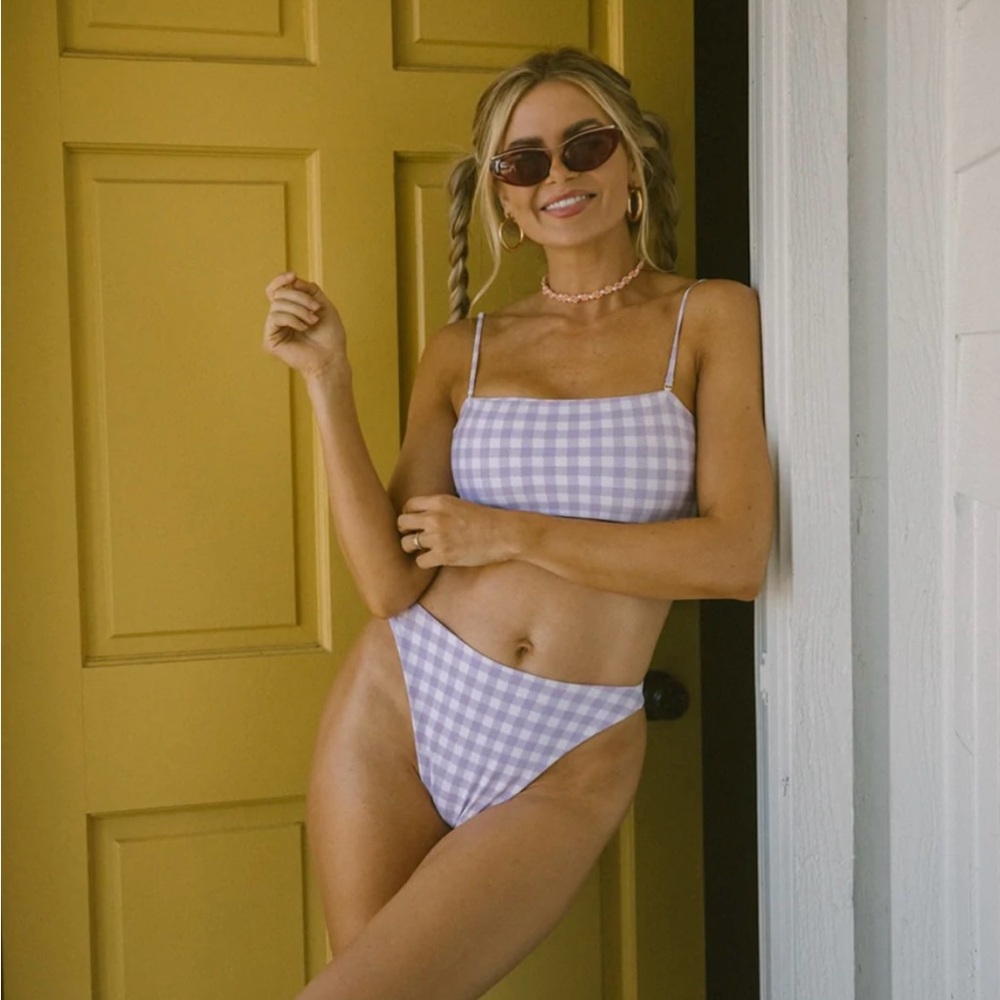Skatie Lavender Gingham Bikini